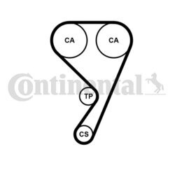 Vodné čerpadlo + sada ozubeného remeňa CONTINENTAL - CONTITECH CT1189WP1 - obr. 1