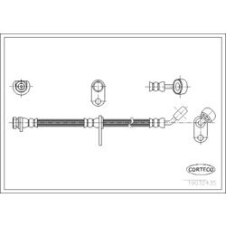 Brzdová hadica CORTECO 19032435
