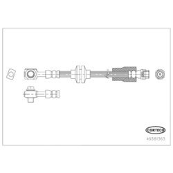 Brzdová hadica CORTECO 49381363