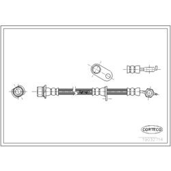 Brzdová hadica CORTECO 19032714
