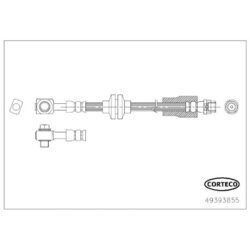 Brzdová hadica CORTECO 49393855
