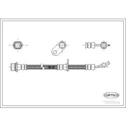 Brzdová hadica CORTECO 19033099