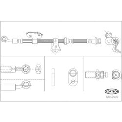 Brzdová hadica CORTECO 19032909