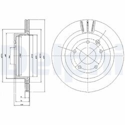 Brzdový kotúč DELPHI BG3354