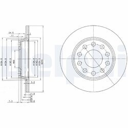 Brzdový kotúč DELPHI BG3674C