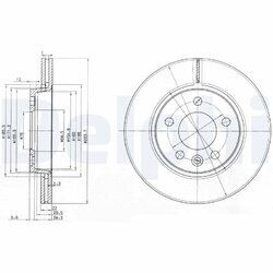 Brzdový kotúč DELPHI BG3893C