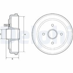 Brzdový bubon DELPHI BF535