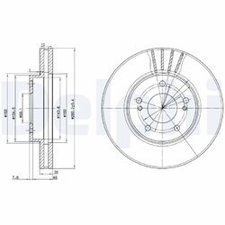 Brzdový kotúč DELPHI BG3541