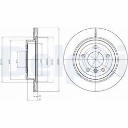 Brzdový kotúč DELPHI BG4223C