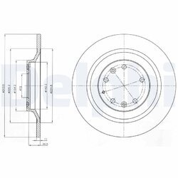 Brzdový kotúč DELPHI BG4318