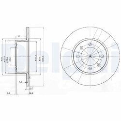 Brzdový kotúč DELPHI BG2218