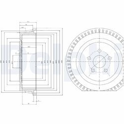 Brzdový bubon DELPHI BF515