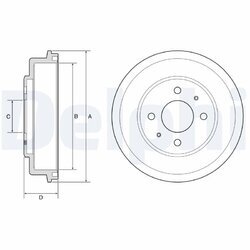 Brzdový bubon DELPHI BF582