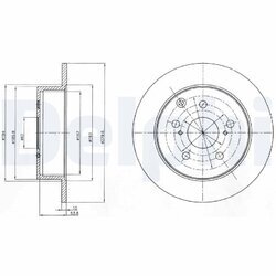 Brzdový kotúč DELPHI BG4303