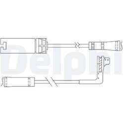 Výstražný kontakt opotrebenia brzdového obloženia DELPHI LZ0214