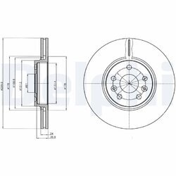 Brzdový kotúč DELPHI BG4338C