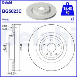 Brzdový kotúč DELPHI BG5023C