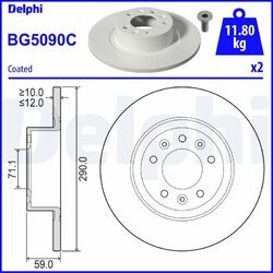 Brzdový kotúč DELPHI BG5090C