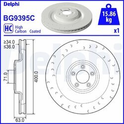 Brzdový kotúč DELPHI BG9395C