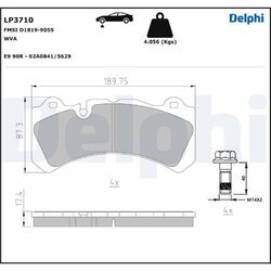 Sada brzdových platničiek kotúčovej brzdy DELPHI LP3710