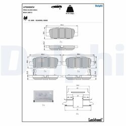 Sada brzdových platničiek kotúčovej brzdy DELPHI LP5000EV