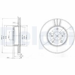 Brzdový kotúč DELPHI BG3151
