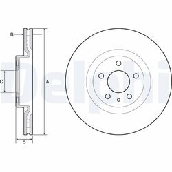 Brzdový kotúč DELPHI BG4654C