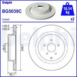 Brzdový kotúč DELPHI BG5039C