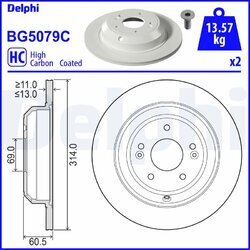 Brzdový kotúč DELPHI BG5079C