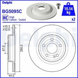 Brzdový kotúč DELPHI BG5095C