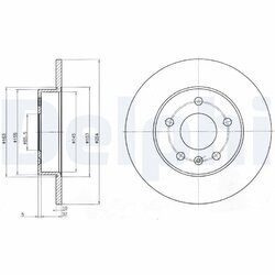 Brzdový kotúč DELPHI BG3406C