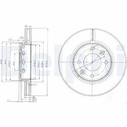 Brzdový kotúč DELPHI BG3800