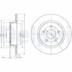 Brzdový kotúč DELPHI BG4533C