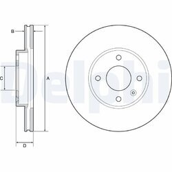 Brzdový kotúč DELPHI BG4951C