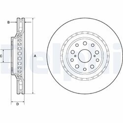 Brzdový kotúč DELPHI BG9187C