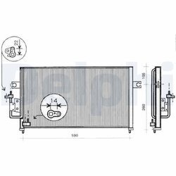 Kondenzátor klimatizácie DELPHI TSP0225286