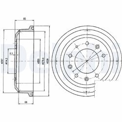 Brzdový bubon DELPHI BF82