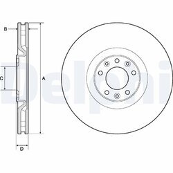 Brzdový kotúč DELPHI BG4814C