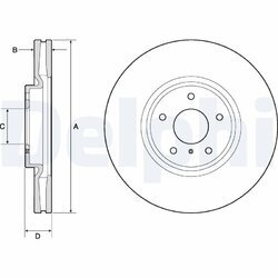 Brzdový kotúč DELPHI BG9152