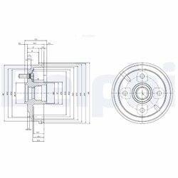 Brzdový bubon DELPHI BF518