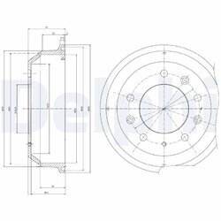 Brzdový bubon DELPHI BF8
