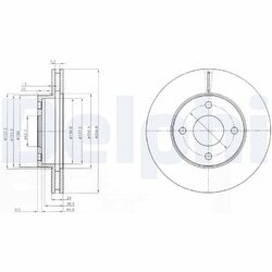 Brzdový kotúč DELPHI BG2350