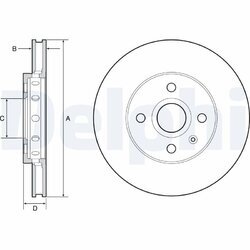 Brzdový kotúč DELPHI BG4647C