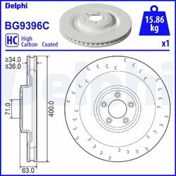 Brzdový kotúč DELPHI BG9396C