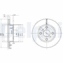 Brzdový kotúč DELPHI BG2424C