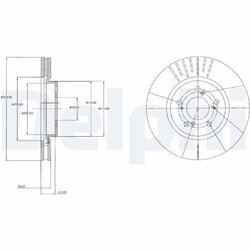 Brzdový kotúč DELPHI BG4215