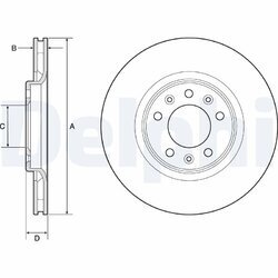 Brzdový kotúč DELPHI BG4806C