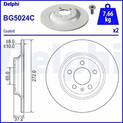 Brzdový kotúč DELPHI BG5024C