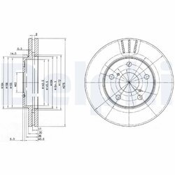 Brzdový kotúč DELPHI BG3266