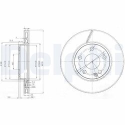 Brzdový kotúč DELPHI BG3845C